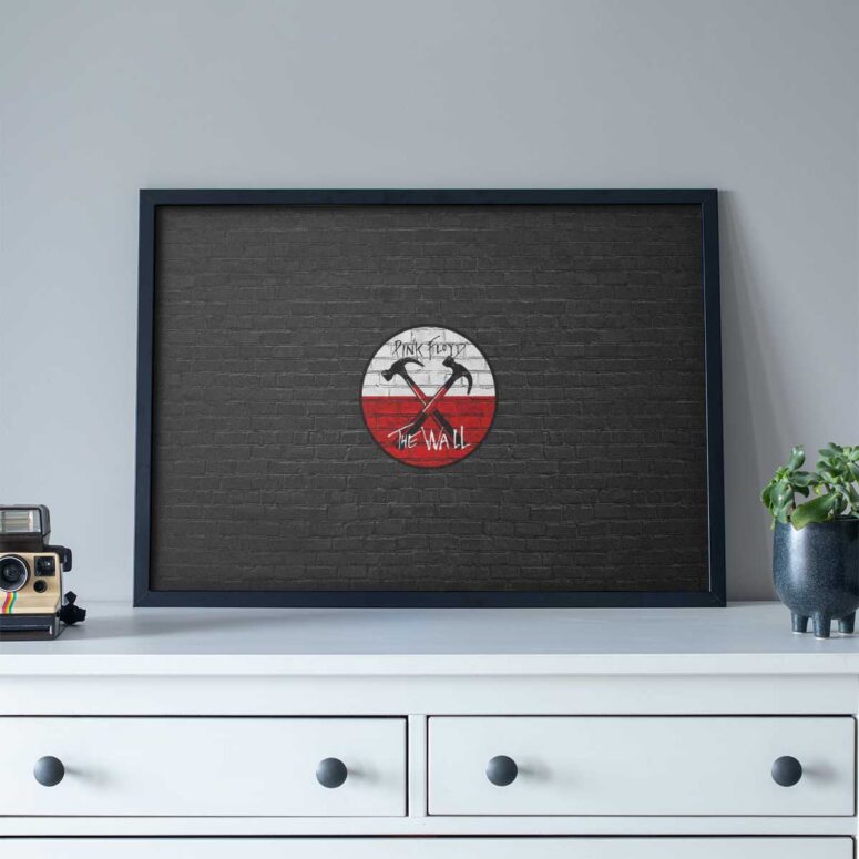 Pink Floyd Poster - The Wall Emblem on Brick Background Pink Floyd Poster - The Wall Emblem on Brick Background