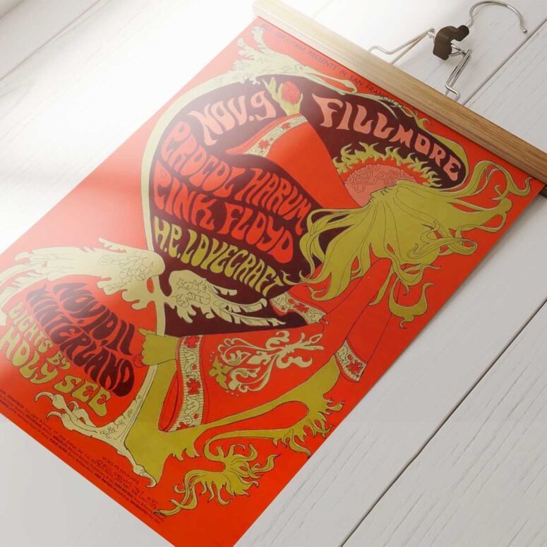 Pink Floyd Poster - Vintage Concert Poster from Fillmore Auditorium