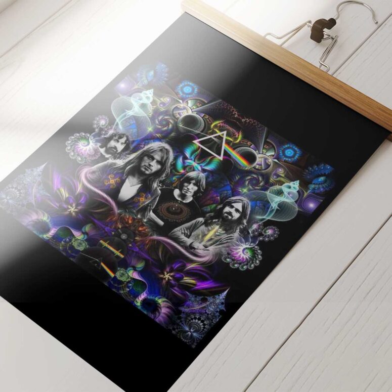 Pink Floyd Poster - Dark Side Of The Moon Psychedelic Abstract Art Pink Floyd Poster - Dark Side Of The Moon Psychedelic Abstract Art