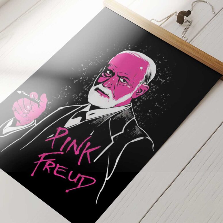 Pink Floyd Poster - Pink Freud The Dark Side Of The Moon Pink Floyd Poster - Pink Freud The Dark Side Of The Moon