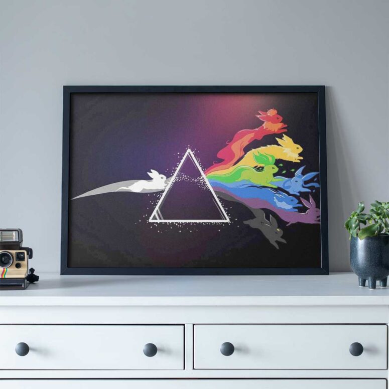 Eeve Evolution Dark Side Of The Moon Pokemon Pink Floyd Shirt Eeve Evolution Dark Side Of The Moon Pokemon Pink Floyd Shirt
