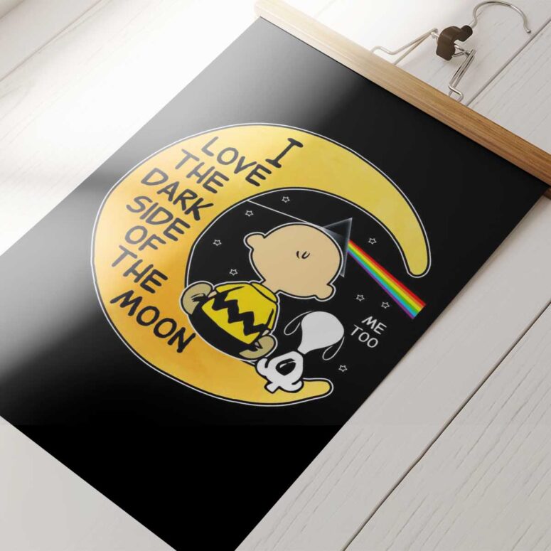 Pink Floyd Poster - Snoopy I love the dark Side Of the Moon Pink Floyd Poster - Snoopy I love the dark Side Of the Moon