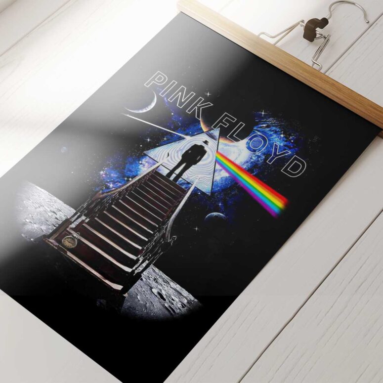 Pink Floyd Poster - Stairway To The Moon Pink Floyd Poster - Stairway To The Moon