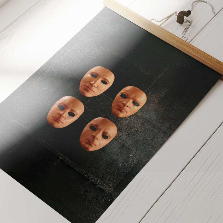 Pink Floyd Poster - The Wall Live Masks Album Cover 2000 Pink Floyd Poster - The Wall Live Masks Album Cover 2000