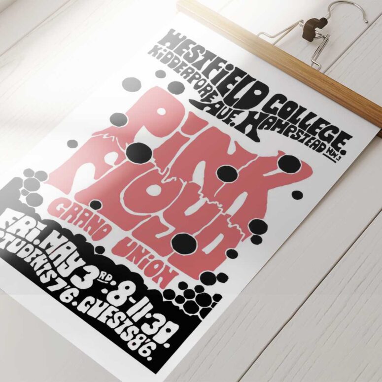 Pink Floyd Poster - Westfield College Hampstead Concert 1968 Pink Floyd Poster - Westfield College Hampstead Concert 1968