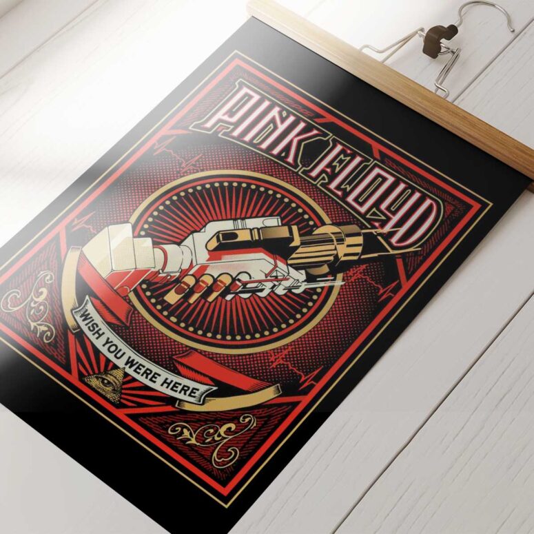 Pink Floyd Poster - Wish You Were Here Black