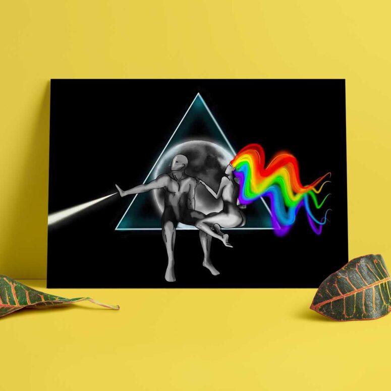 Pink Floyd Poster - Adam Eva Dark Side Of The Moon