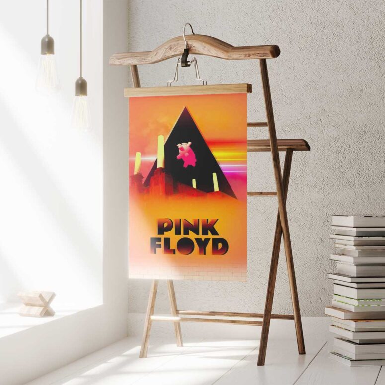 Pink Floyd Poster - Animals Flying Pig