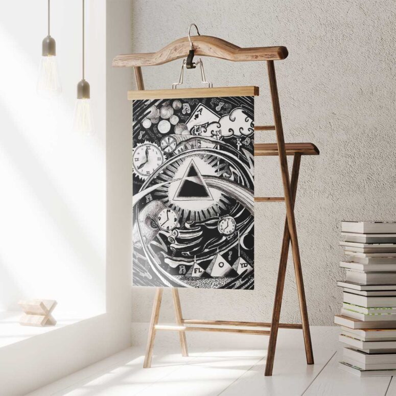 Pink Floyd Poster - DSOTM Hand Draw Art