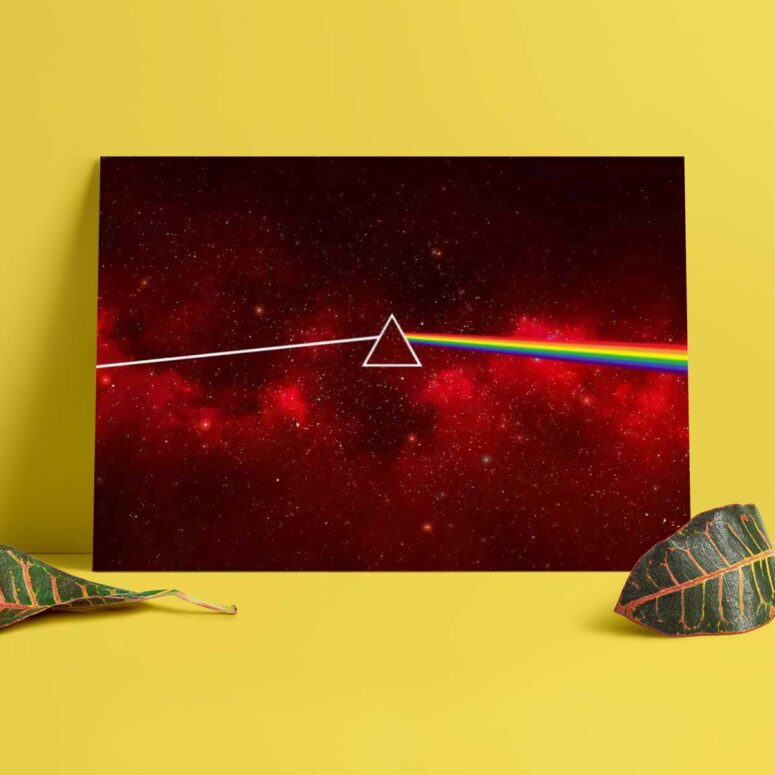 Pink Floyd Poster - Dark Side Of The Moon Art Red