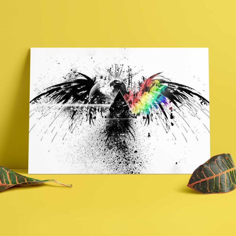 Pink Floyd Poster - Eagle Dark Side Of The Moon Wall Art Pink Floyd Poster - Eagle Dark Side Of The Moon Wall Art