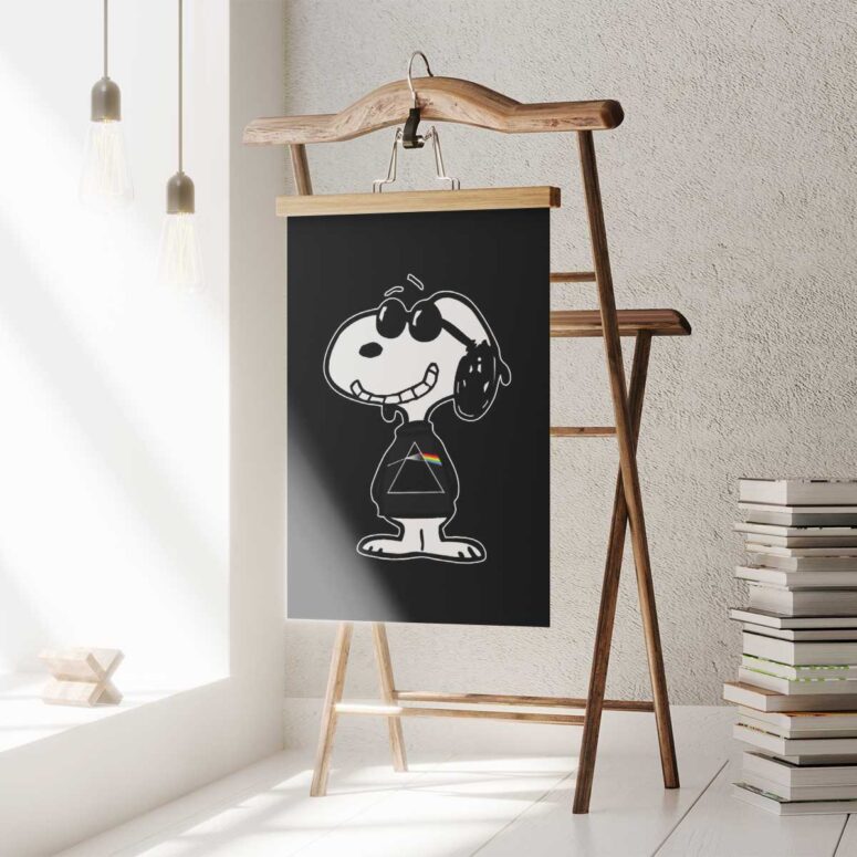 Pink Floyd Poster - Joe Cool Pink Floyd Is Cool Snoopy Music