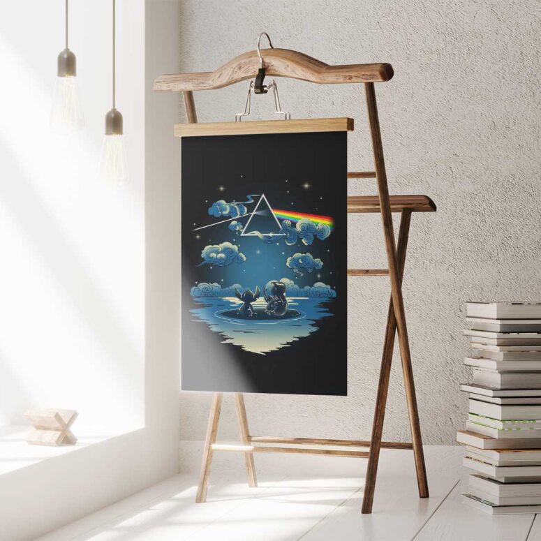 Pink Floyd Poster - Lilo And Stitch Starry Sky Dark Side Of The Moon Pink Floyd Poster - Lilo And Stitch Starry Sky Dark Side Of The Moon