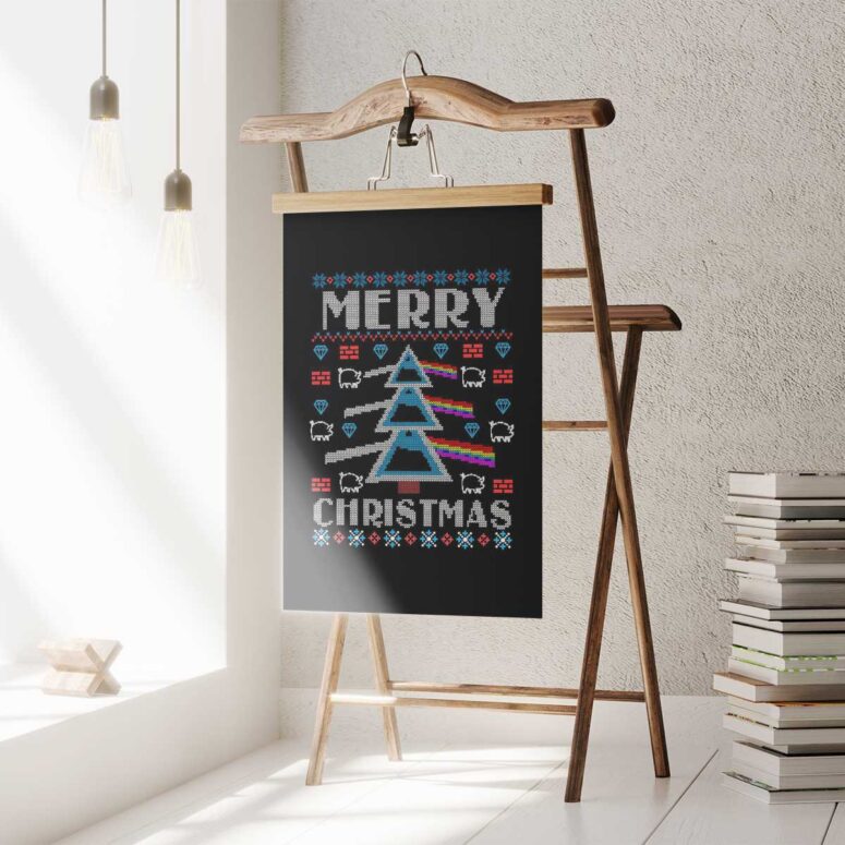 Pink Floyd Poster - Merry Christmas Dark Side Of The Moon Pink Floyd Poster - Merry Christmas Dark Side Of The Moon