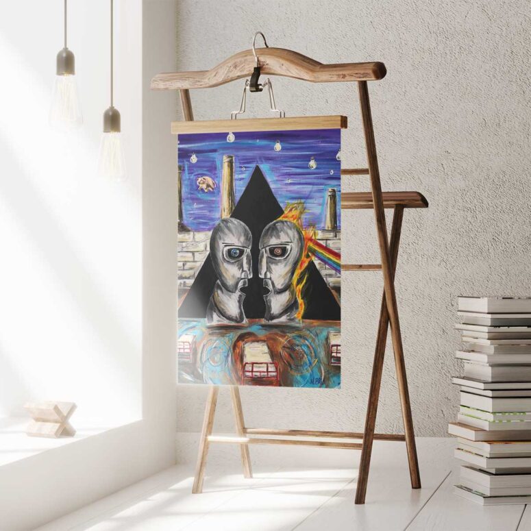 Pink Floyd Poster - Album Cover Drawing Art Pink Floyd Poster - Album Cover Drawing Art