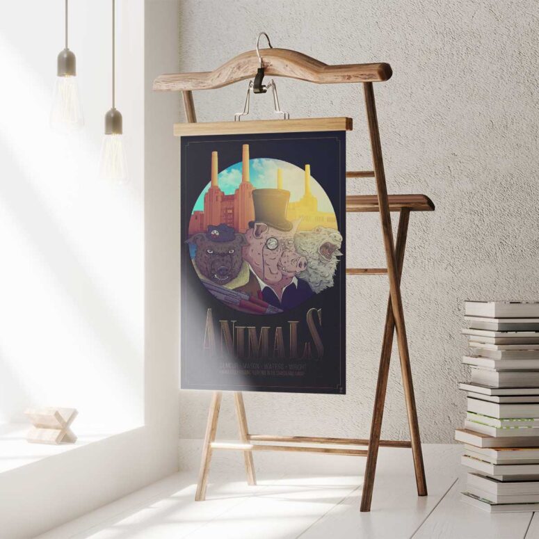 Pink Floyd Poster - Dog Pig Sheep Animals Album Art