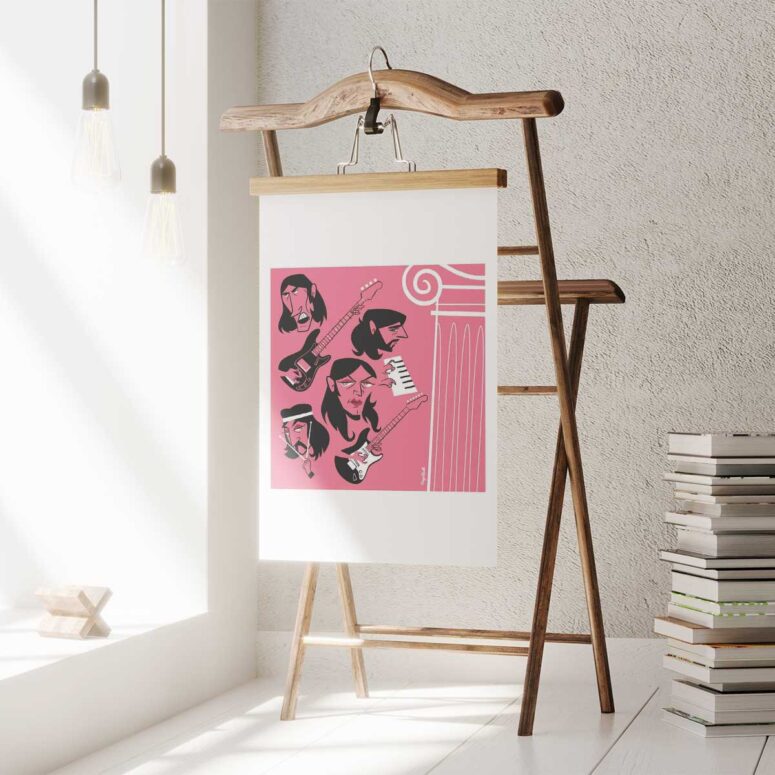 Pink Floyd Poster - Cartoon Art