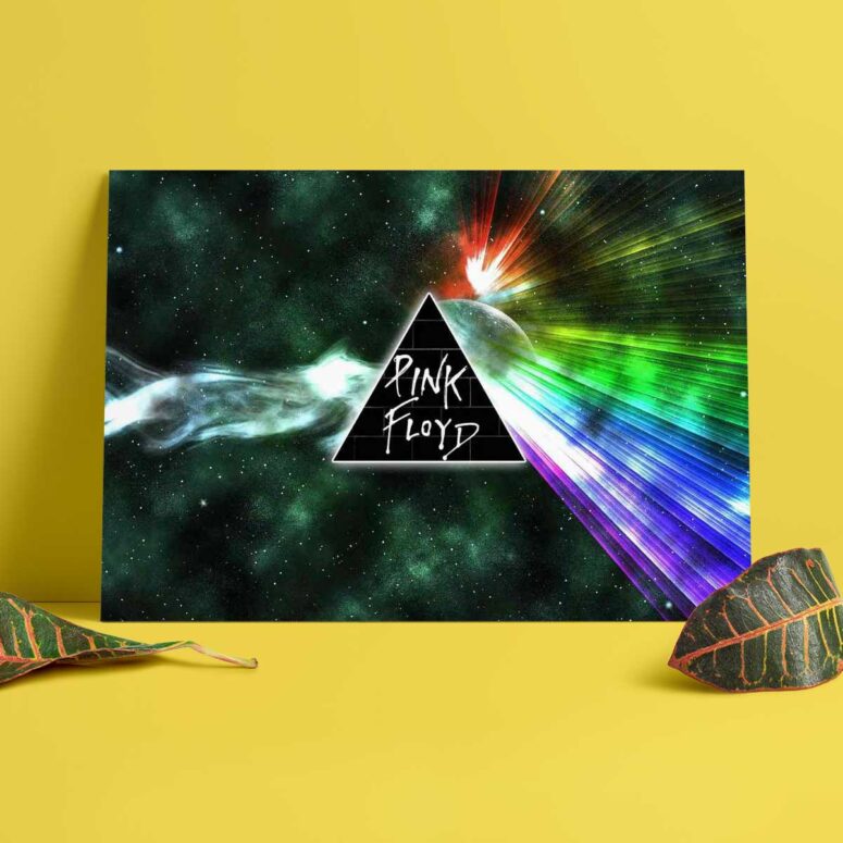 Pink Floyd Poster - Dark Side Of Moon Galaxy Green Pink Floyd Poster - Dark Side Of Moon Galaxy Green