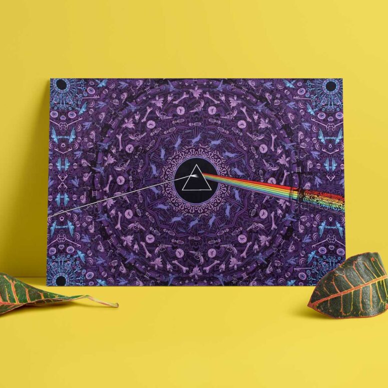 Pink Floyd Poster - Dark Side of the Moon Album Psychedelic Pink Floyd Poster - Dark Side of the Moon Album Psychedelic