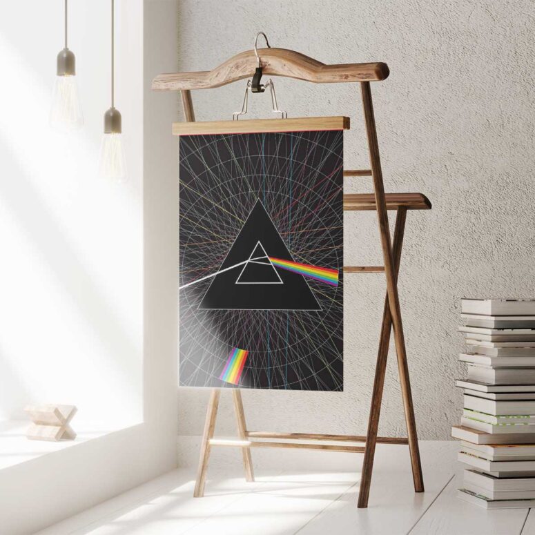The Dark Side Of The Moon Pink Floyd Poster - Line Art