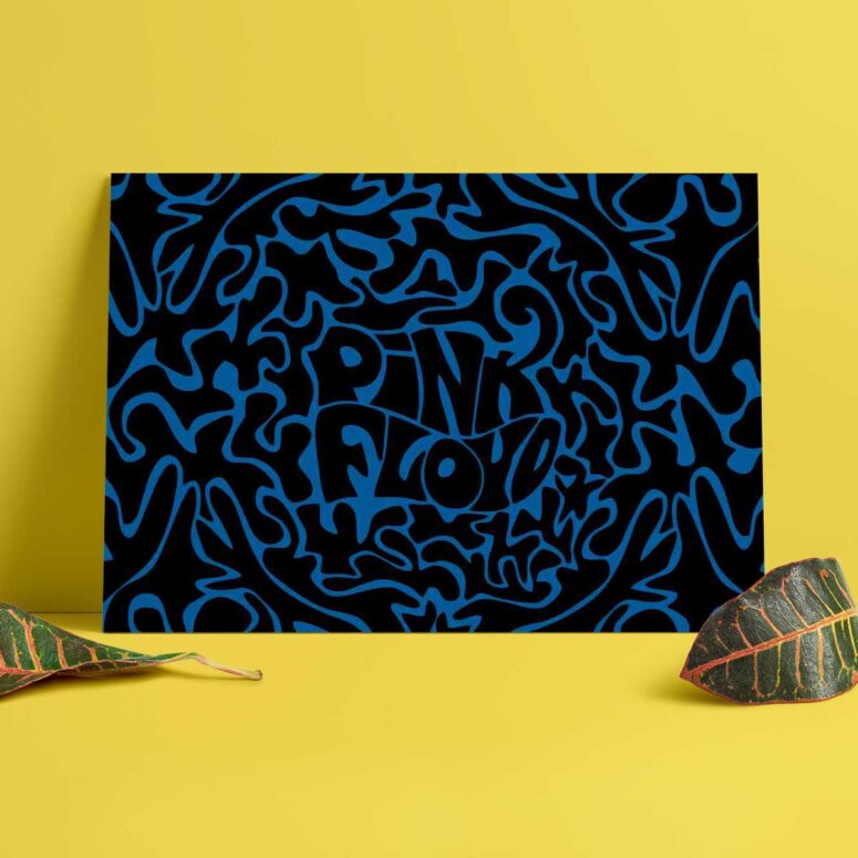 Pink Floyd Poster - Logo Cosmic psychedelic Art