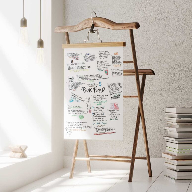 Us and Them Money WYWH Echoes Time doodle Lyrics Poster Us and Them Money WYWH Echoes Time doodle Lyrics Poster