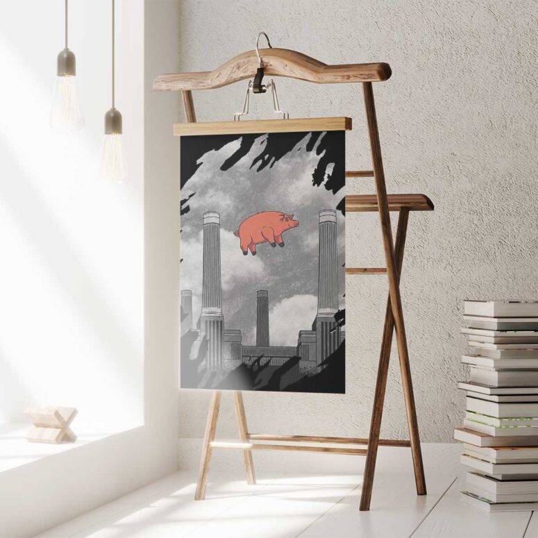 Pink Floyd Poster - Pig at Battersea Digital Art