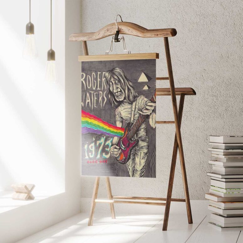 Pink Floyd Poster - Roger Waters Drawing Art