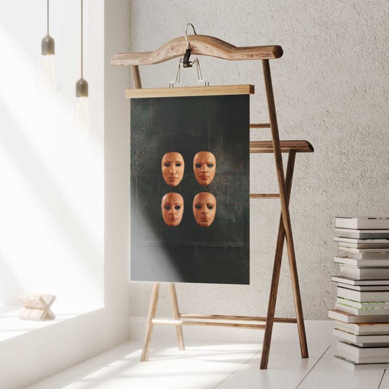 Pink Floyd Poster - The Wall Live Masks Album Cover 2000 Pink Floyd Poster - The Wall Live Masks Album Cover 2000