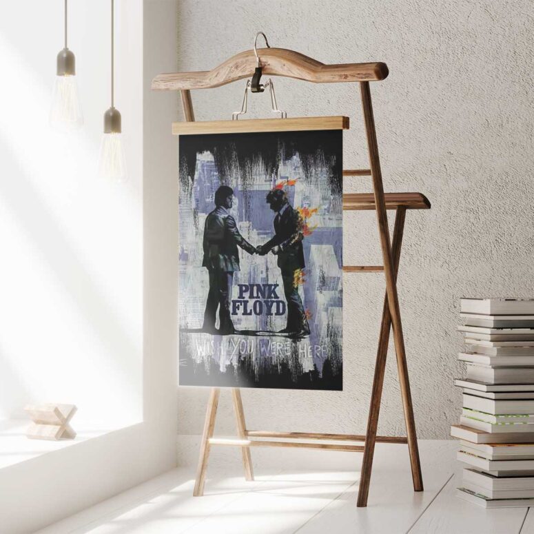 Pink Floyd Poster - Wish You Were Here Art Vintage Pink Floyd Poster - Wish You Were Here Art Vintage
