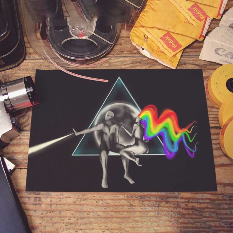 Pink Floyd Poster - Adam Eva Dark Side Of The Moon