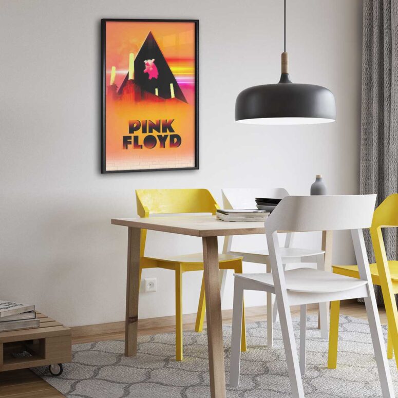 Pink Floyd Poster - Animals Flying Pig