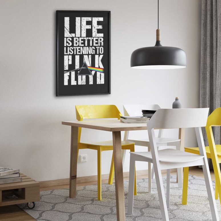 Pink Floyd Poster - Life is better listening to