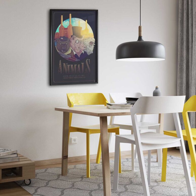 Pink Floyd Poster - Dog Pig Sheep Animals Album Art