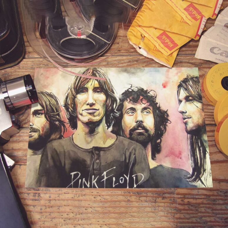 Pink Floyd Poster - Band Water Color Art Pink Floyd Poster - Band Water Color Art