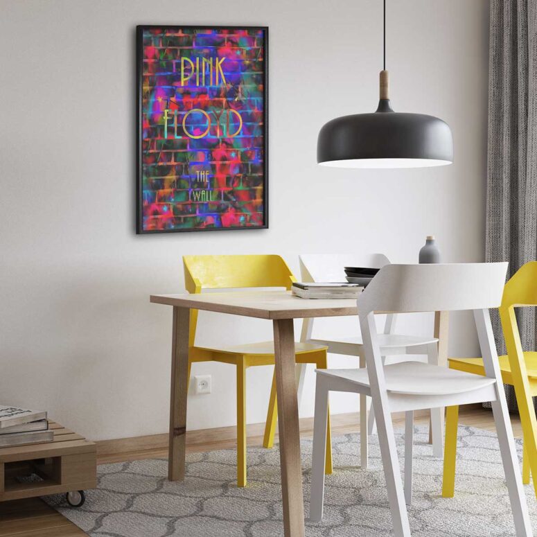Pink Floyd Poster - The Wall Water Painting