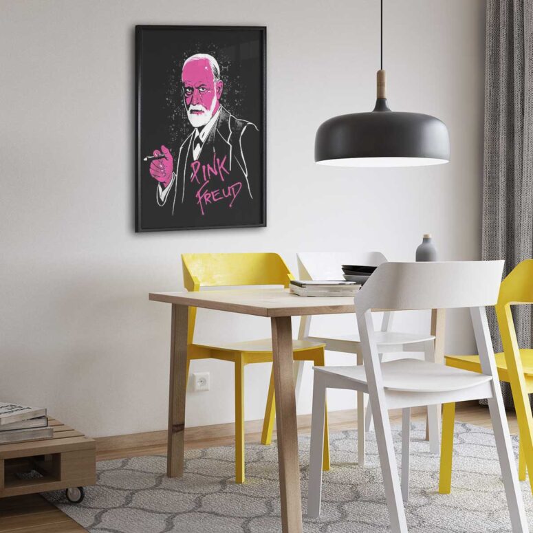 Pink Floyd Poster - Pink Freud The Dark Side Of The Moon Pink Floyd Poster - Pink Freud The Dark Side Of The Moon