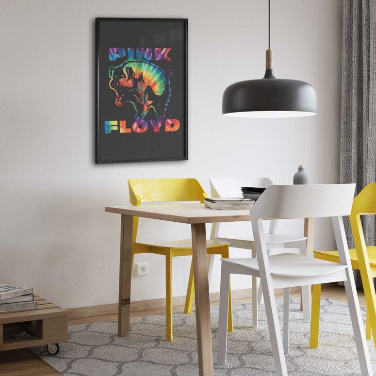 Pink Floyd Poster - Psychedelic Animals Pig Pink Floyd Poster - Psychedelic Animals Pig