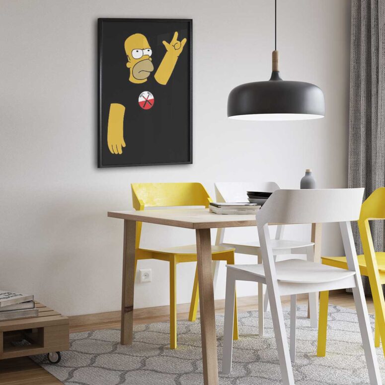 Pink Floyd Poster - Simpson x The Wall Pink Floyd Poster - Simpson x The Wall