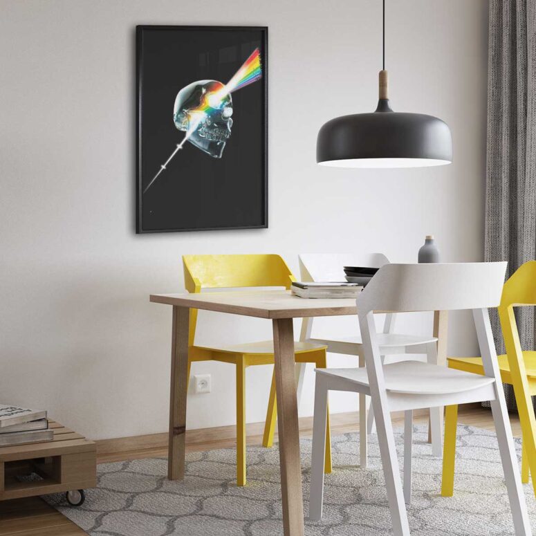 Pink Floyd Poster - Skull DSOTM Art Pink Floyd Poster - Skull DSOTM Art