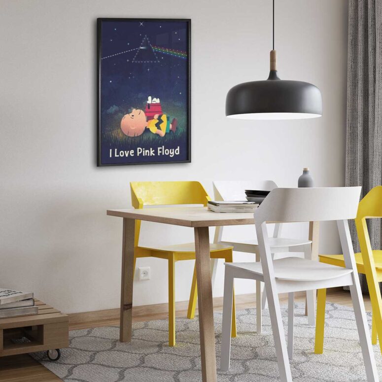 Pink Floyd Poster - Snoopy I Love Pink Floyd Poster - Snoopy I Love
