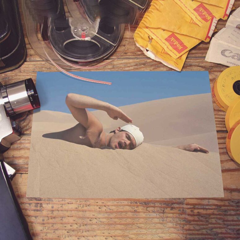 Pink Floyd Poster - The Meaning of Half Life Desert Swimmer 1975