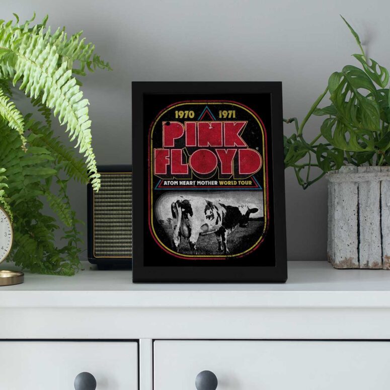 Pink Floyd Poster - 1970 1971 Atom Heart Mother World Tour