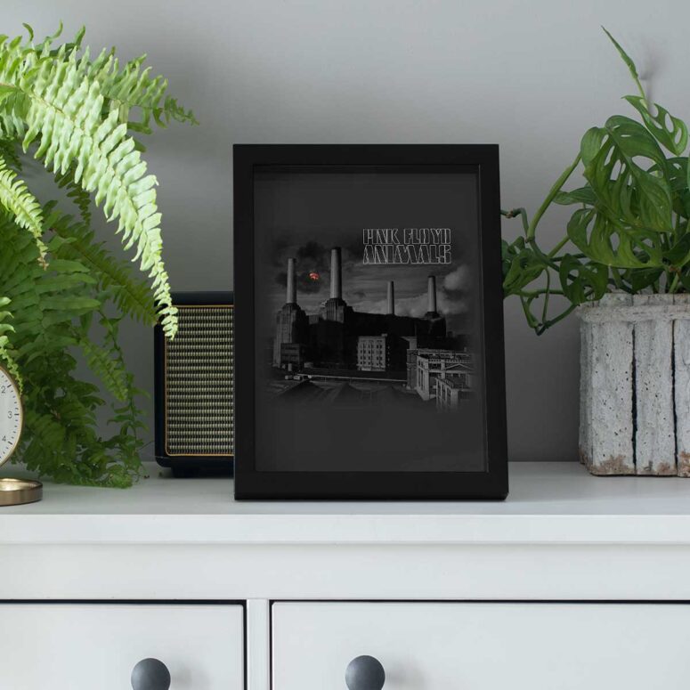 Pink Floyd Poster - Animals Monotone Album Art