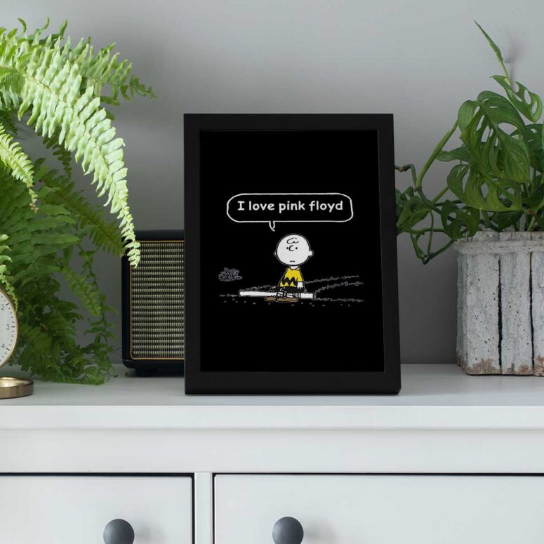 Pink Floyd Poster - I love Pink Floyd Snoopy