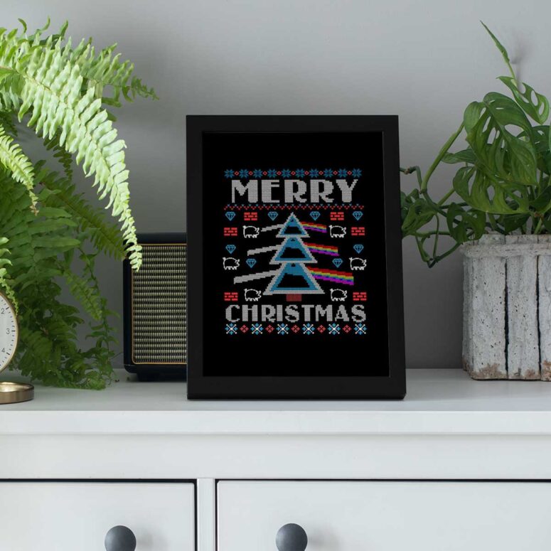 Pink Floyd Poster - Merry Christmas Dark Side Of The Moon Pink Floyd Poster - Merry Christmas Dark Side Of The Moon
