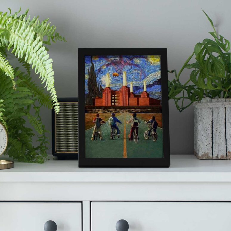 Pink Floyd Poster - Pigs Can Fly Stranger Things x Animals Pink Floyd Poster - Pigs Can Fly Stranger Things x Animals