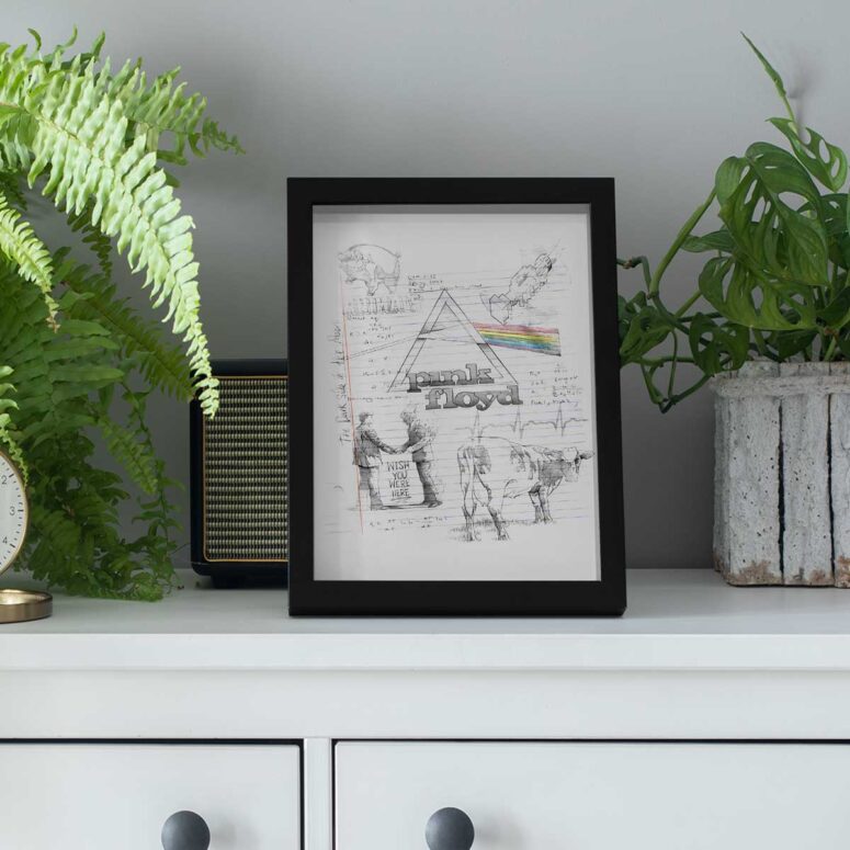 Pink Floyd Poster - Album Art Sketches