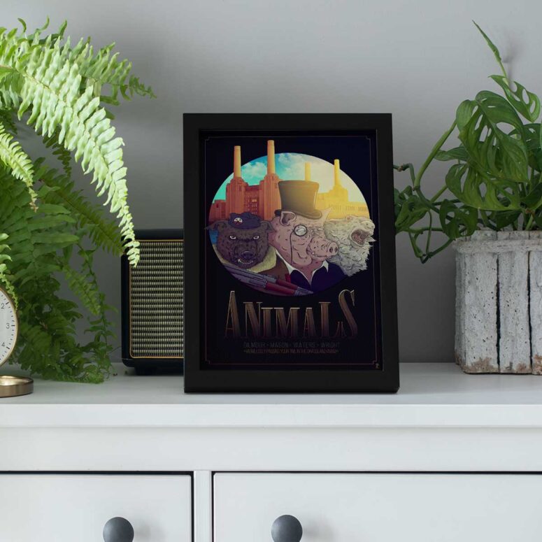 Pink Floyd Poster - Dog Pig Sheep Animals Album Art