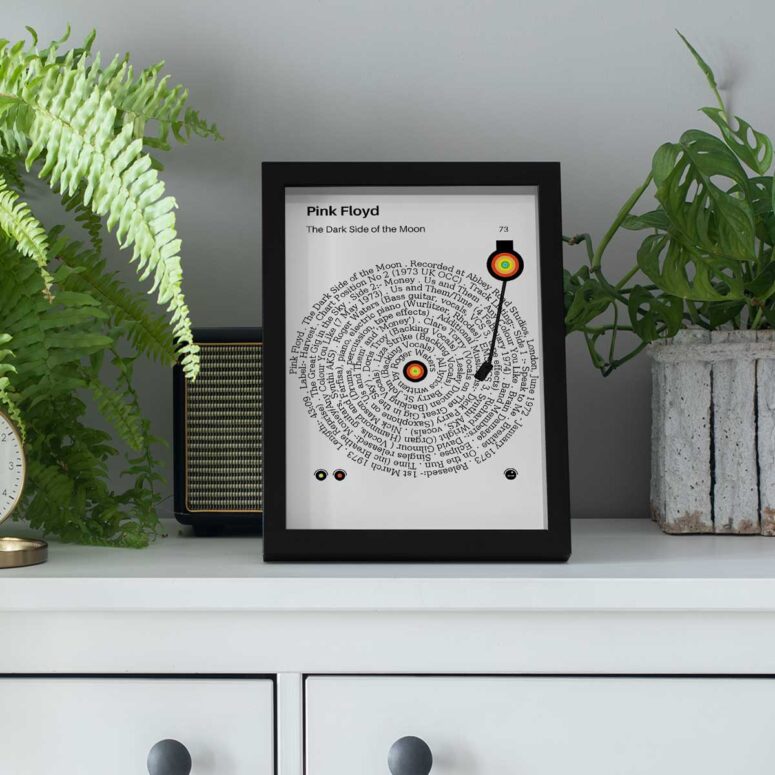 Pink Floyd Poster - Dark Side Of The Moon Turntables Vinyl Lyric